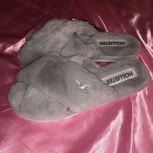 Fuzzy Hollister Slippers/Slides